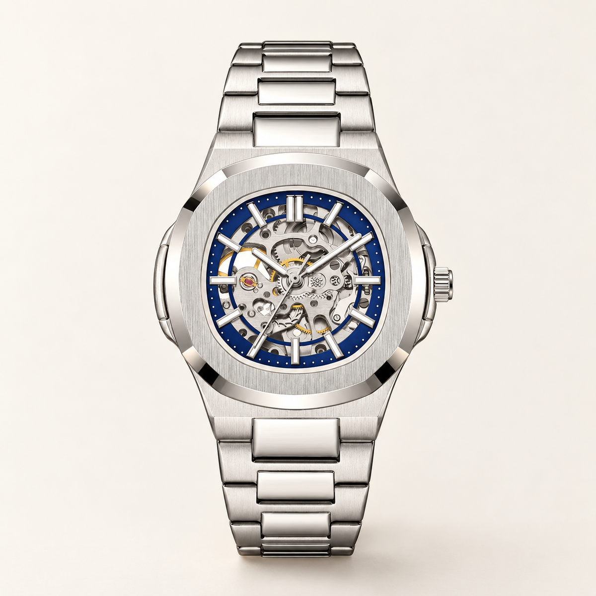 Aldenvar Skeleton Automatic 42mm, Steel Blue