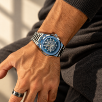 Aldenvar Skeleton Automatic 42mm, Steel Blue