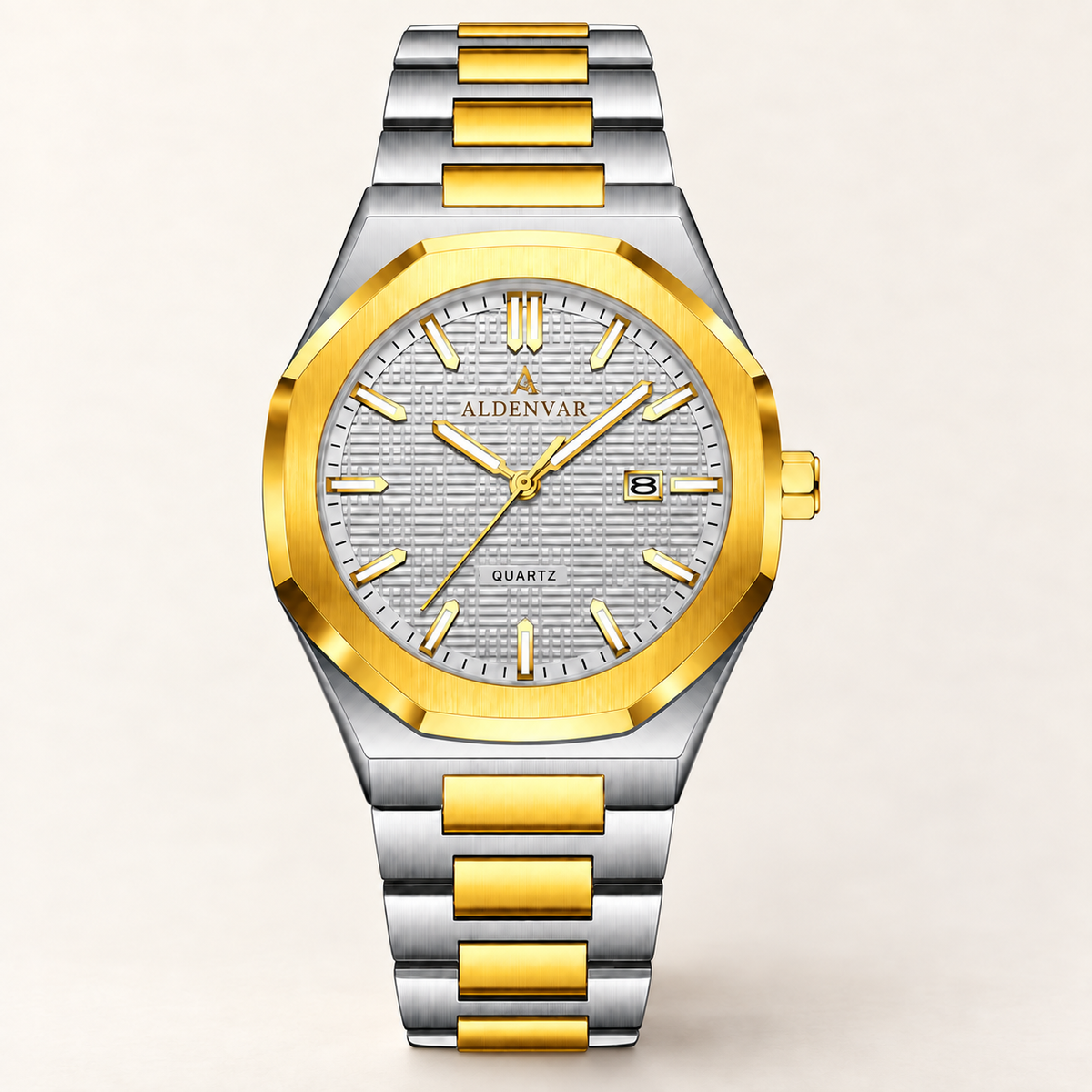 Aldenvar Octagon 41mm, Gold / Silver