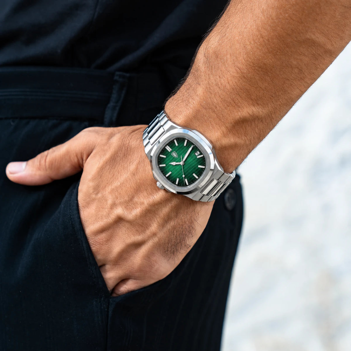 Harbor 41mm, Green, on the wrist