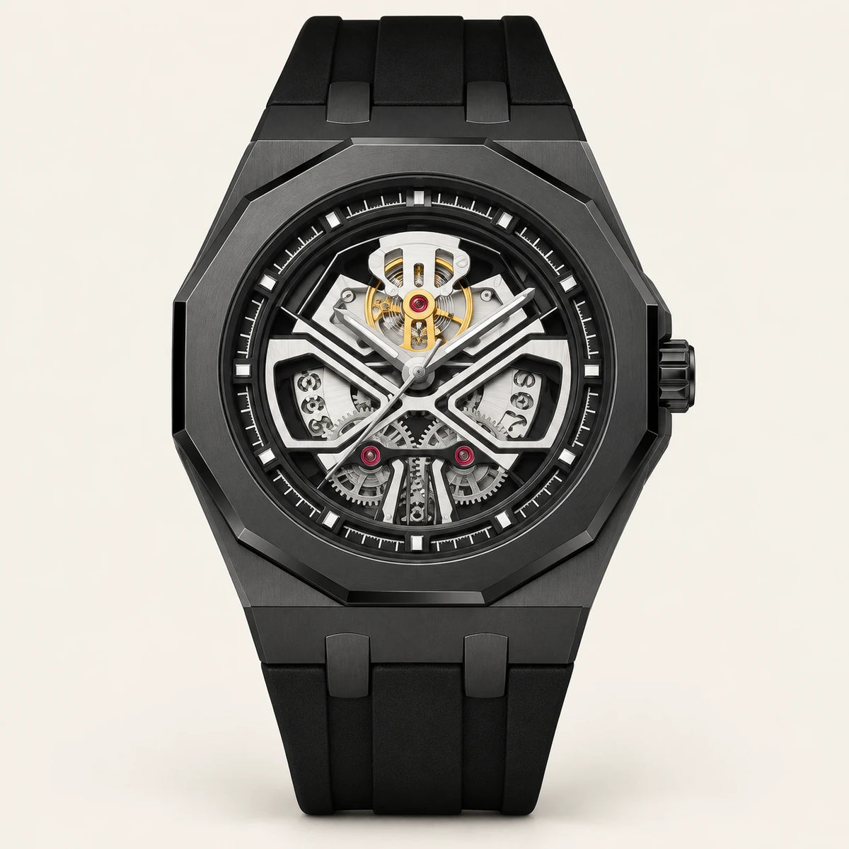 Aldenvar Ironside Skeleton, Black, front view
