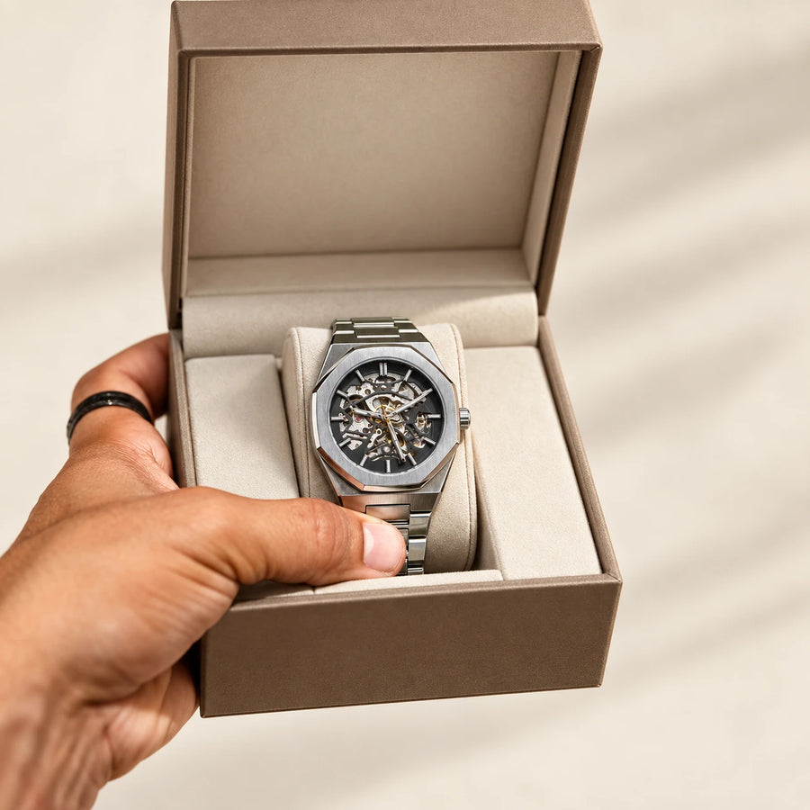 Aldenvar Octagon Skeleton 42mm, Noir