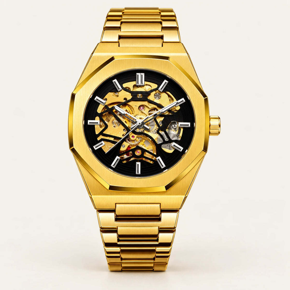 Aldenvar Octagon Skeleton 42mm, Gold