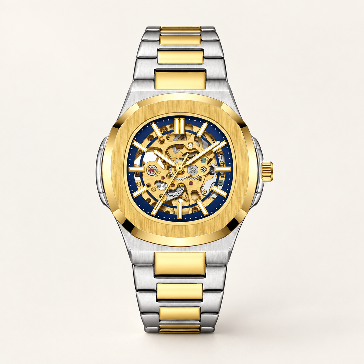 Aldenvar Skeleton Automatic 42mm, Two-Tone Blue